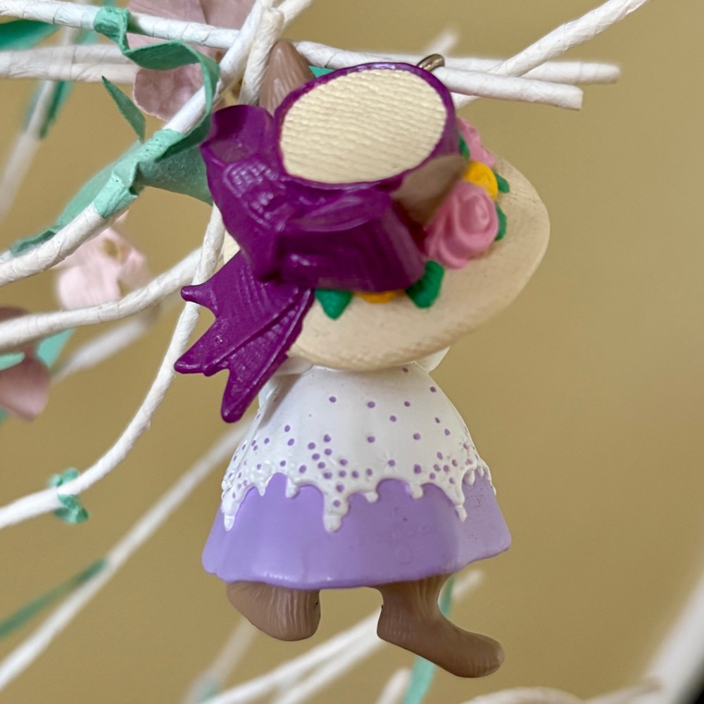 Hallmark Mini Easter Ornaments Lamb & Rabbit Vintage 90s - Picture 7 of 8